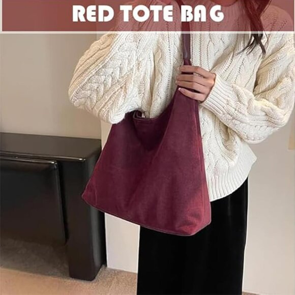 Elegant Burgundy Tote Bag - Picture 2 of 7
